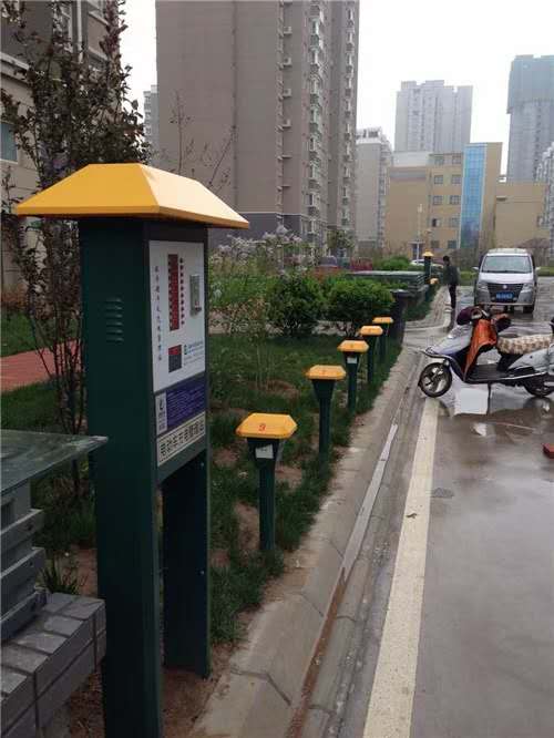 郑州中学充电桩安装中